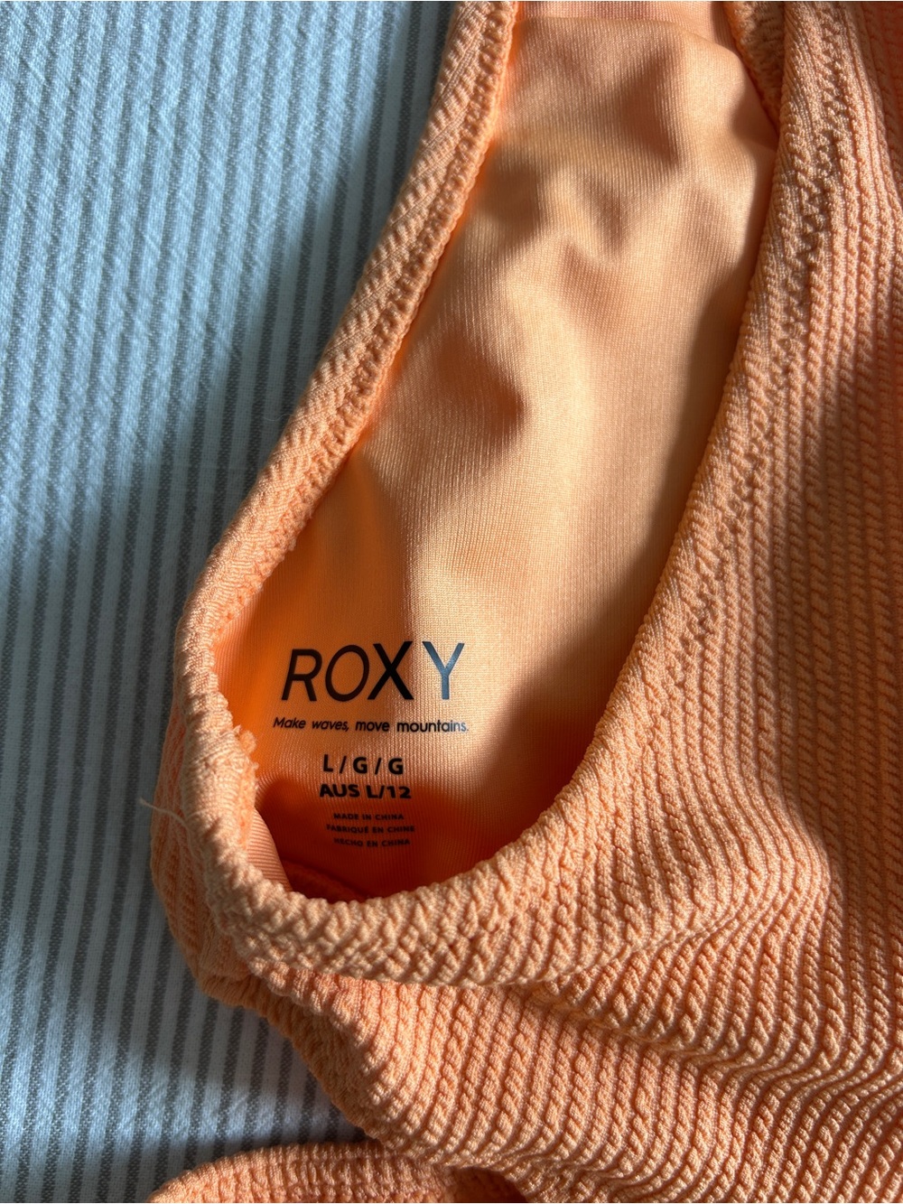 Roxy Orange Ribbed Bikini Set - Picture 6 of 9